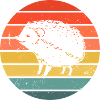 Hedgie Retro Sunset Hérisson
