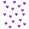 Cœurs violets