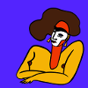 Bunte Frau