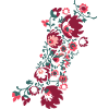 ornaments,flowers,red,flower,tendril,floral