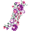 ornaments,flowers,red,flower,tendril,floral