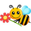 Happy Cartoon Garden Bee