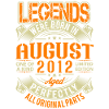 2012 August Birthday Legend