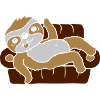 Faultier Zuhause chillen Sofa