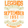1951 September Birthday Legend