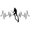 Speerfischen Freitauchen Herzschlag Design