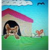 Chien dans la niche