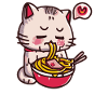 Kawaii Ramen Sad Cat