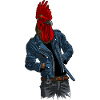 Crête de coq punk