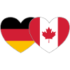Germany Canada Flag Heart