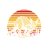 Kangaroo Retro Australia Down Under Outback