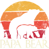 Papa Bear Sunset Logo