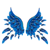 wings,feathers,blue wings,feather,painting