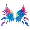 wings,feathers,blue wings,feather,painting