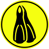 Diving fin circle
