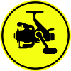 Fishing reel symbol icon