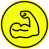 Muscles dumbbell icon