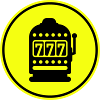 One-armed bandit silhouette icon