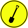Shovel icon silhouette