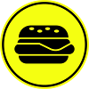 Burger Icon Silhouette
