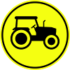 Tractor icon silhouette