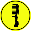 Icône de coiffeur peigne