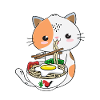 Ramen Cat Tshirt Kawaii Anime