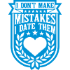 Date Mistakes Quote Logo