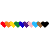Rainbow Hearts Pride