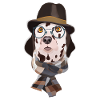 Dalmatian dog with glasses