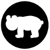Circle Bear Animal Symbol