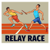 Relay race run athlete track and field running