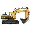Excavatrice, chantier