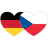 Germany Czech Republic Flag Heart