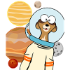 Astronaute suricate dans l’espace