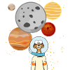 Meerkat Astronaut Space Planets