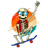 Skateboard skeleton skating skater