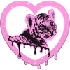 Tiger in the Heart - Pink