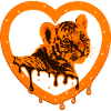 Tiger im Herzen - Orange