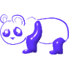 Blue Panda Symbol Animal Bear
