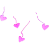 pink hearts glitter lines