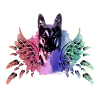 schäferhund ,hund,graffiti, schutzengel,bunt