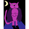 Purple Cat Vampire costume
