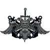 Twin Eagle Crest with Sword