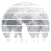 Loup hurlant devant la lune