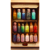 Bottles of dyes