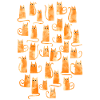 Aquarelle de chat au gingembre