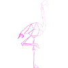 Flamingo Poly minimalistisch