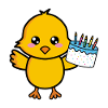 Chicks Mignon gâteau d’anniversaire