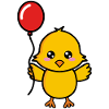 Chick Cute Birthday Balloon